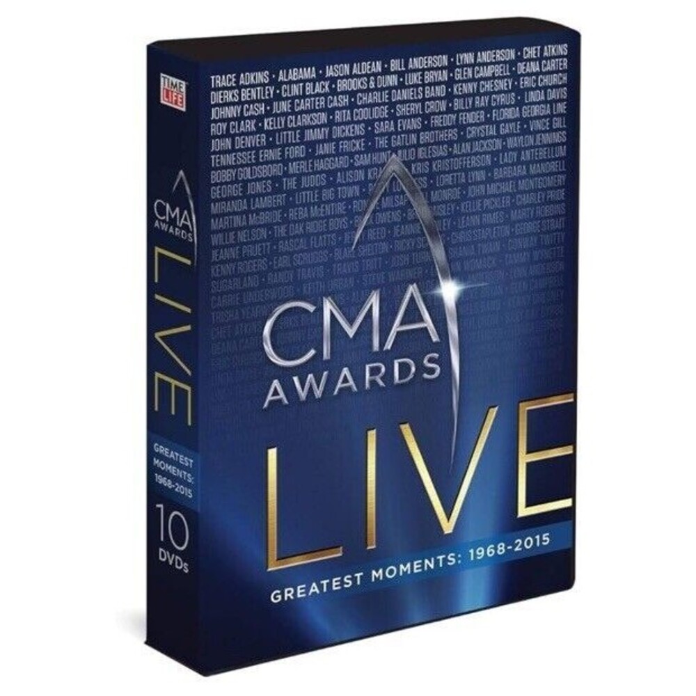 CMA Awards Live Greatest Moments 1968-2015 Time Life, 10 DVD Set Country Music